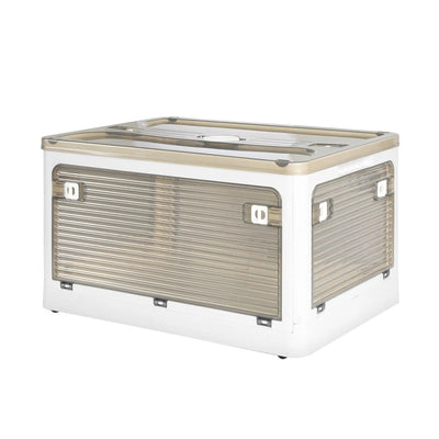 White Foldable Stackable Dog Toy Box