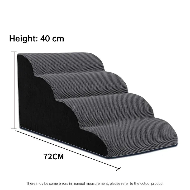 Memory Foam Pet Stairs with Non-Slip Washable Cover