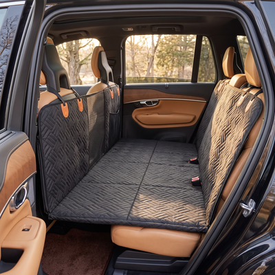 Roamer Waterproof Hard Base Back Seat Dog Bed for Car Travel