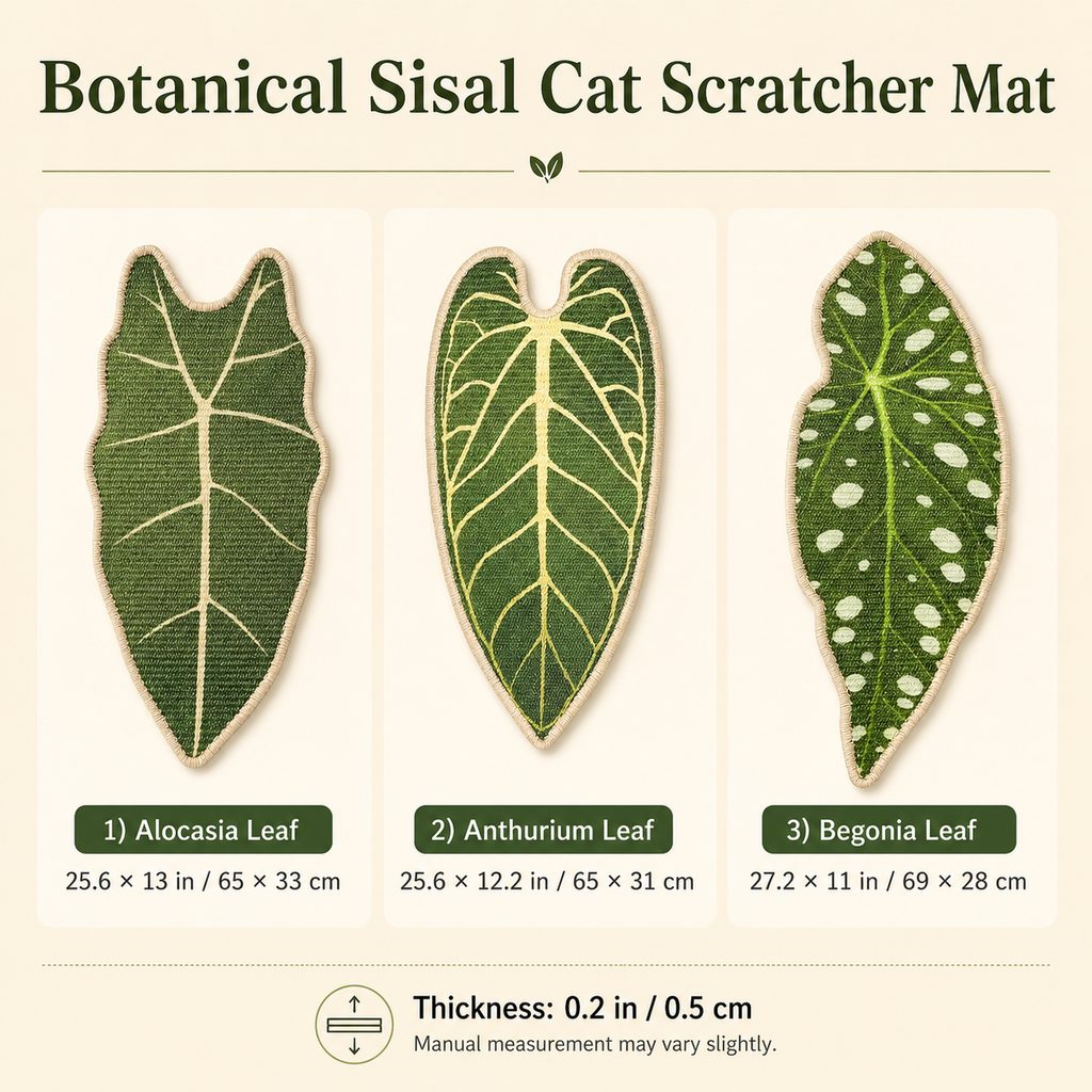 Botanical Sisal Cat Scratcher Mat for Walls & Floors