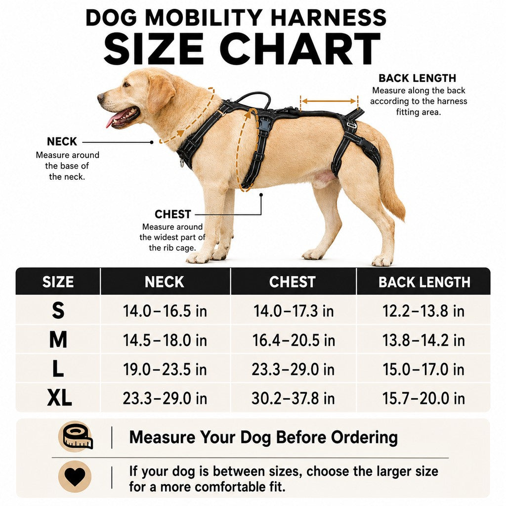 Full Body Dog Lift Harness for Stairs and Car