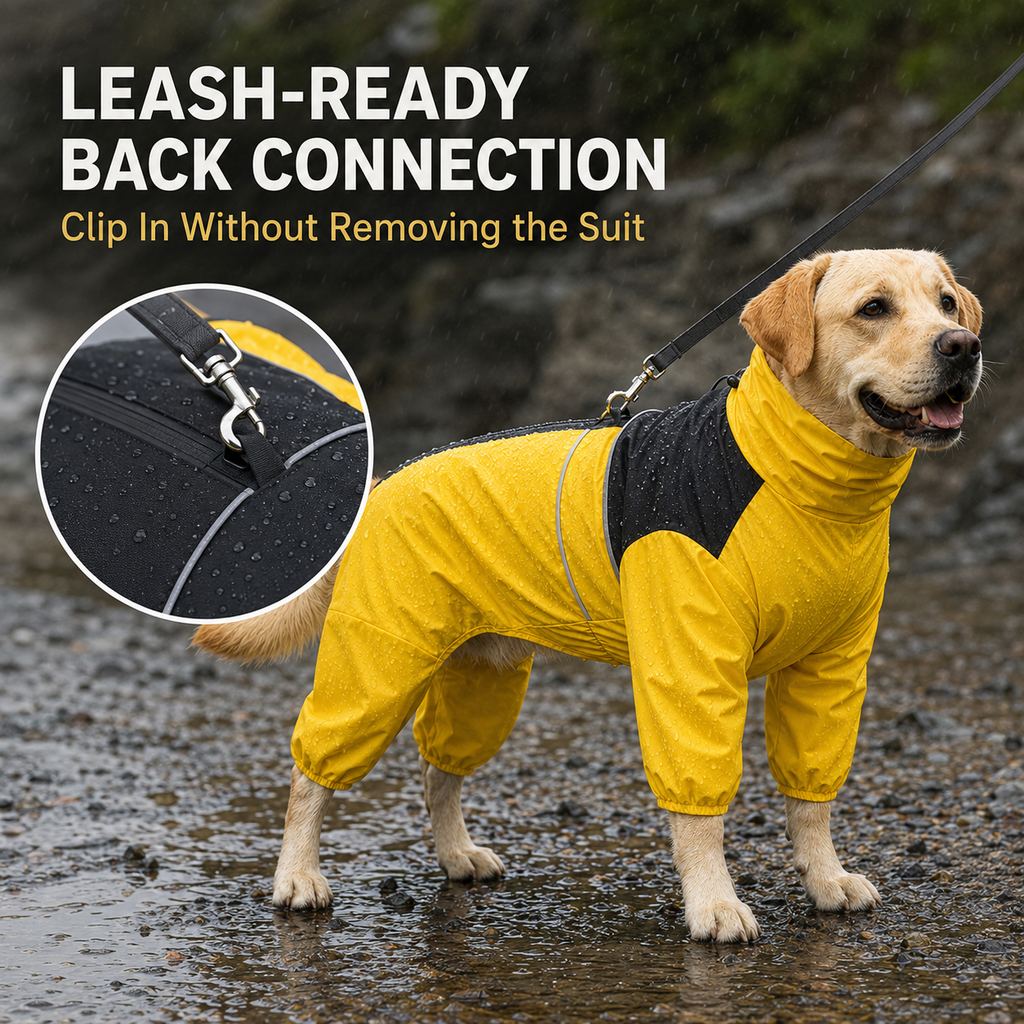 Full-Body Waterproof Dog Rain Suit for Muddy Walks