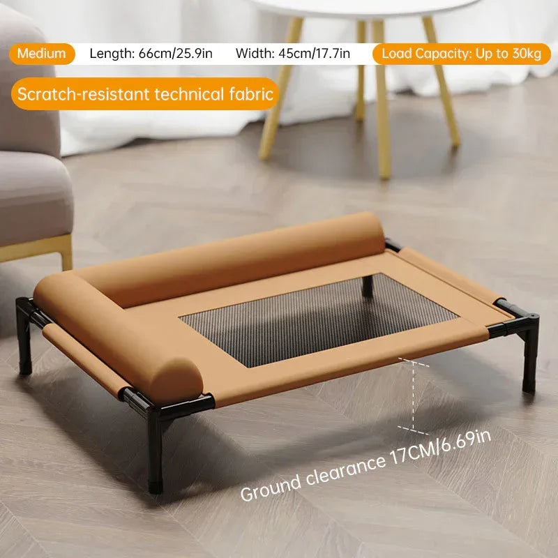 Elevated Mesh Dog Bed with Removable Cushion