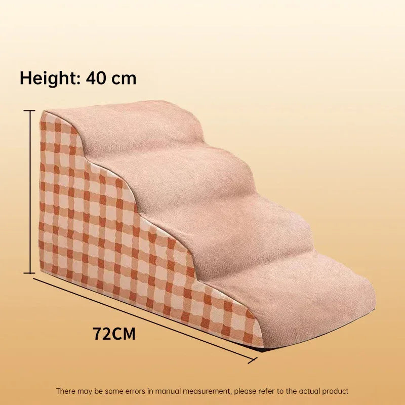 Memory Foam Pet Stairs with Non-Slip Washable Cover