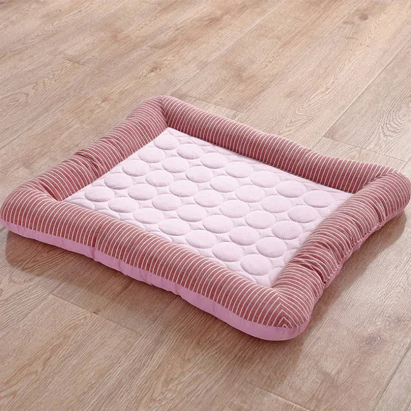 Cooling Pet Bed with Raised Bolster Edge