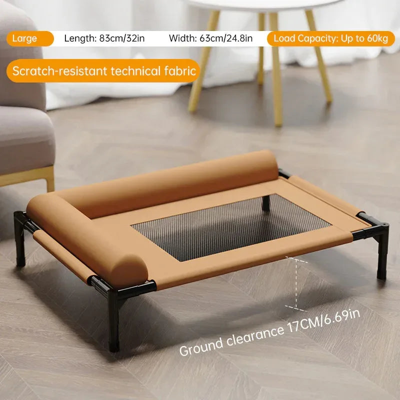 Elevated Mesh Dog Bed with Removable Cushion