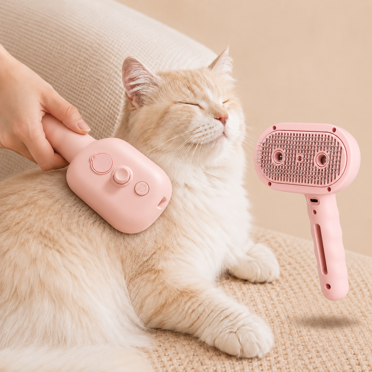 Pet Spray Grooming Brush for Cats and Dogs