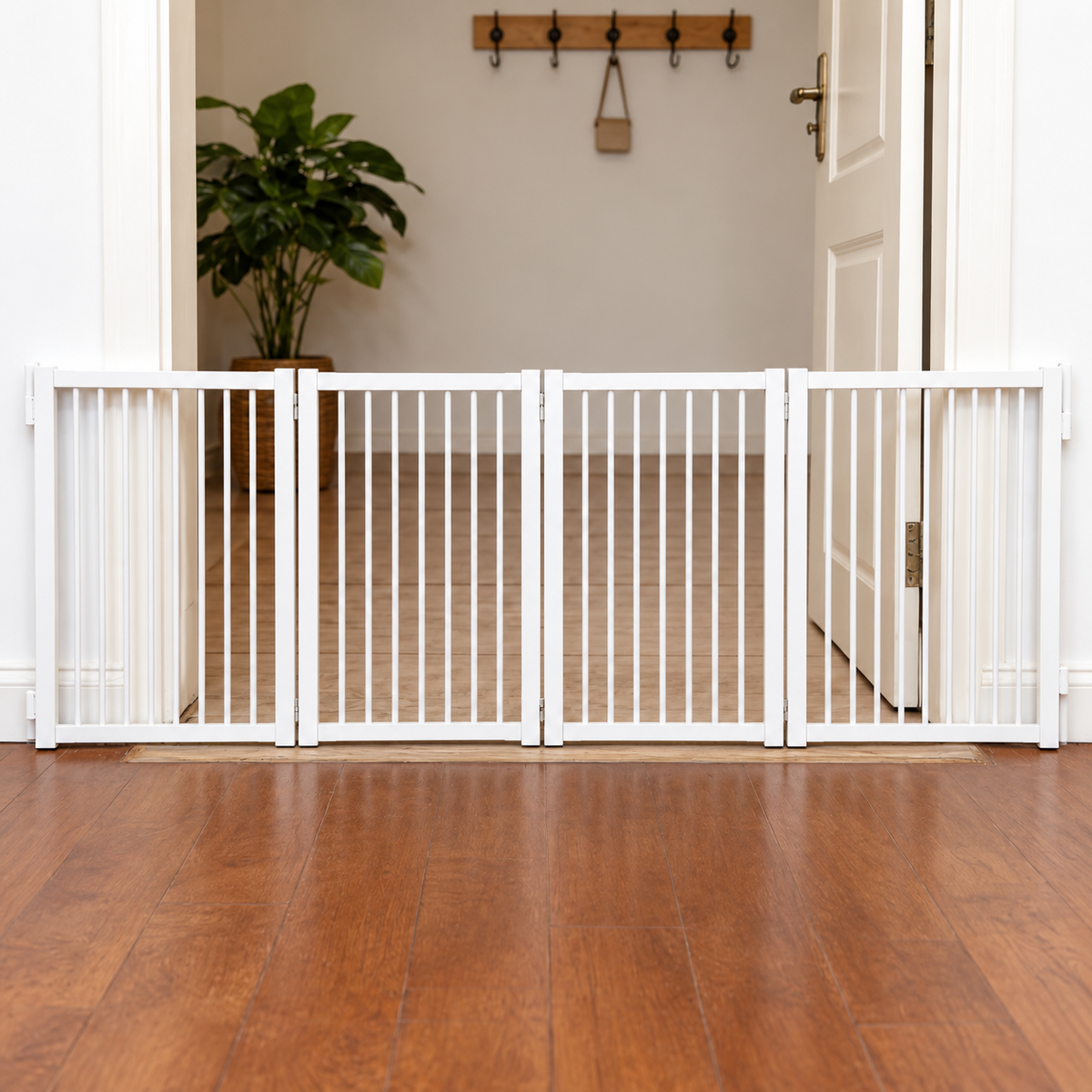 Freestanding Wooden Puppy Gate
