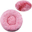 Leila Calming Plush Donut Dog Bed with Raised Rim for Cats and Dogs