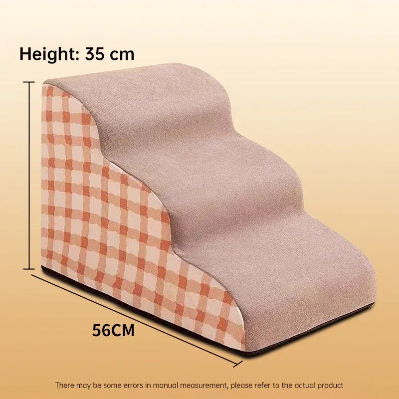 Memory Foam Pet Stairs with Non-Slip Washable Cover