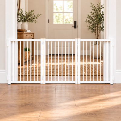 Freestanding Wooden Puppy Gate