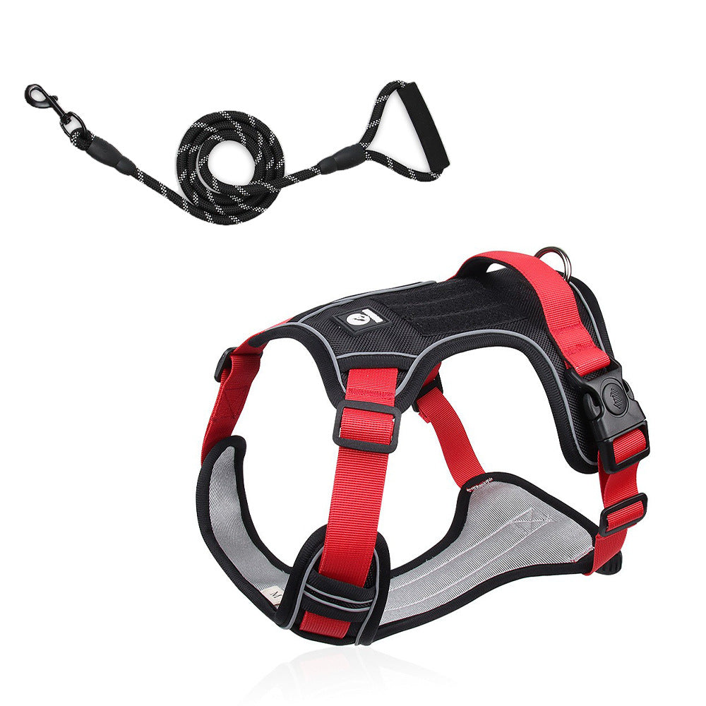 Reflective Heavy-Duty Dog Harness & Lead Set