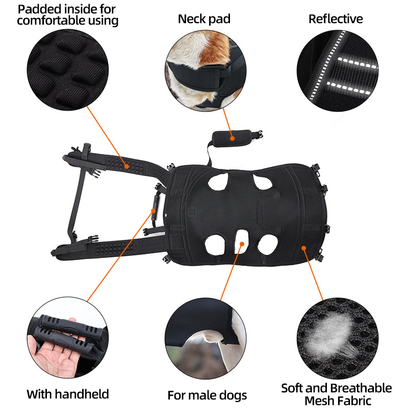 Mobility Support Backpack Harness for Large Dogs
