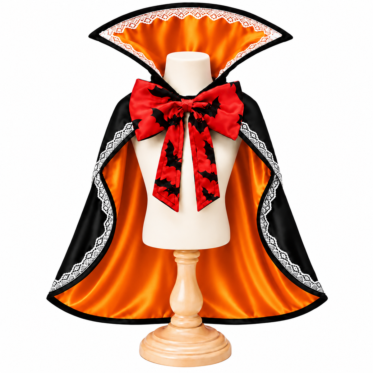 Vampire Dog Cape Halloween Costume with Stand-Up Collar