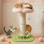 Flower Cat Scratching Post with Plush Bed