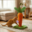 Carrot Cat Scratching Post with Plush Ball