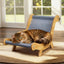 Elevated Cooling Gel Cat Bed Lounge, Wood and Grey