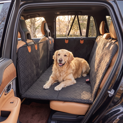 Roamer Waterproof Hard Base Back Seat Dog Bed for Car Travel