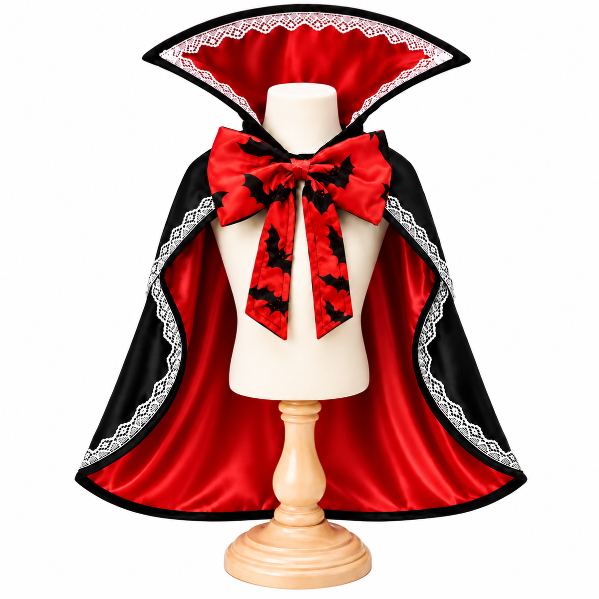Vampire Dog Cape Halloween Costume with Stand-Up Collar