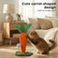 Carrot Cat Scratching Post with Plush Ball
