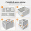 Foldable Top Exit Covered Cat Litter Box, Large Grey