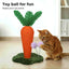 Carrot Cat Scratching Post with Plush Ball