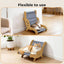 Elevated Cooling Gel Cat Bed Lounge, Wood and Grey