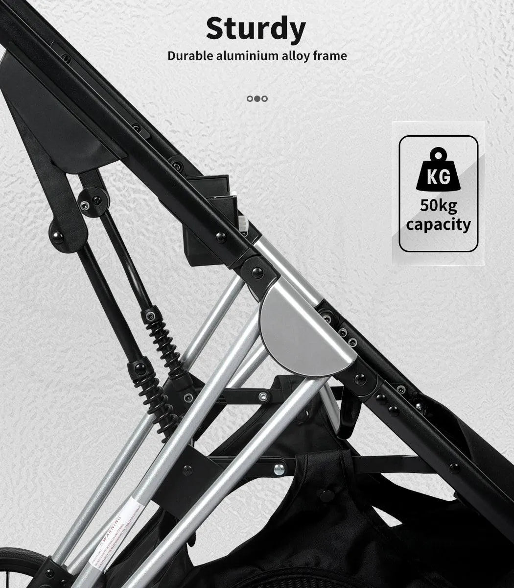 Deluxe 3-in-1 Pet Stroller with Aluminium Frame
