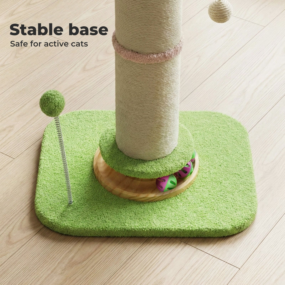 Flower Cat Scratching Post with Plush Bed