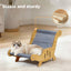 Elevated Cooling Gel Cat Bed Lounge, Wood and Grey