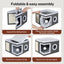 Large Foldable Cat House Bed with Scratcher and Cushion