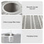 Foldable Top Exit Covered Cat Litter Box, Large Grey