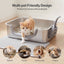 Low Entry Stainless Steel Cat Litter Box with Splash Guard