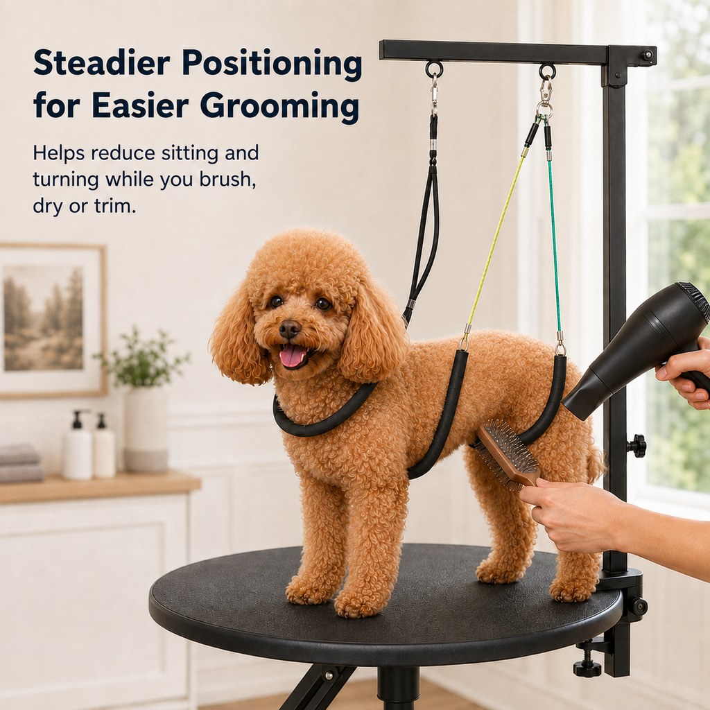 Adjustable Dog Grooming Arm Kit for At-Home Grooming