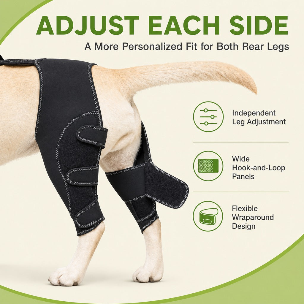 Dual Rear Leg Dog Brace with Harness for Weak Hind Legs