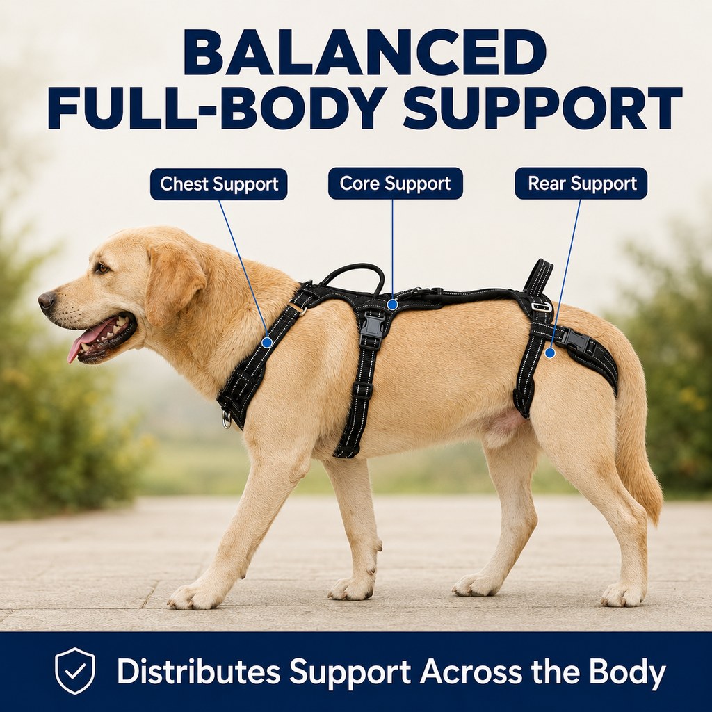 Full Body Dog Lift Harness for Stairs and Car