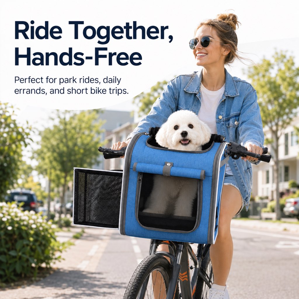 4-in-1 Expandable Bike Pet Carrier Backpack