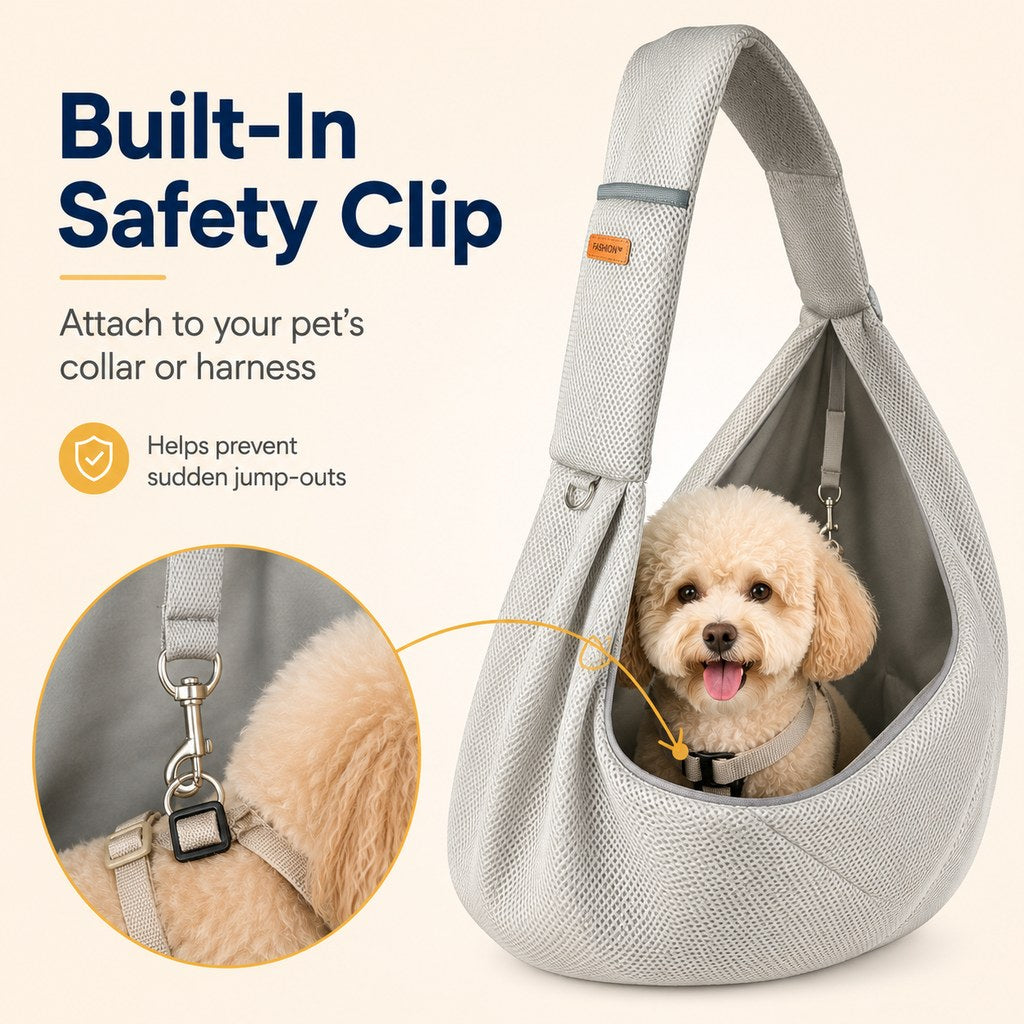 Crossbody Pet Sling Carrier for Small Dogs & Cats