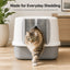 Cat Litter Box Self-Grooming Brush Door 2-Piece Set