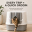 Cat Litter Box Self-Grooming Brush Door 2-Piece Set
