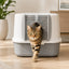 Cat Litter Box Self-Grooming Brush Door 2-Piece Set