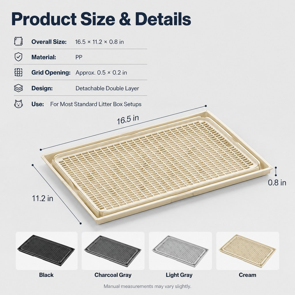Modular Double-Layer Cat Litter Mat for Litter Boxes