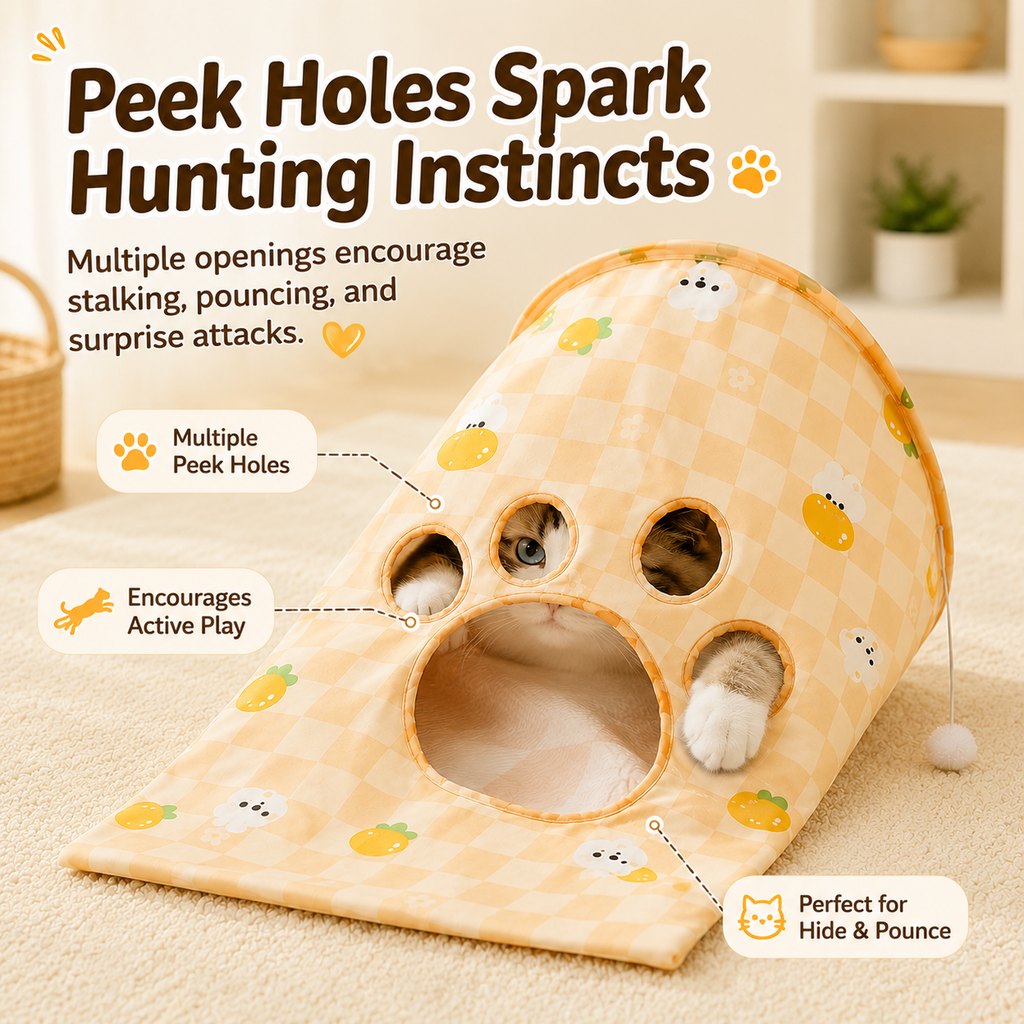 Interactive Cat Crinkle Play Sack for Indoor Cats