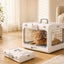 Collapsible Pet Travel Carrier - Foldable Hard-Sided Crate
