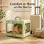 Collapsible Pet Travel Carrier - Foldable Hard-Sided Crate