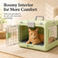 Collapsible Pet Travel Carrier - Foldable Hard-Sided Crate