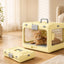 Collapsible Pet Travel Carrier - Foldable Hard-Sided Crate