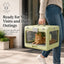Collapsible Pet Travel Carrier - Foldable Hard-Sided Crate