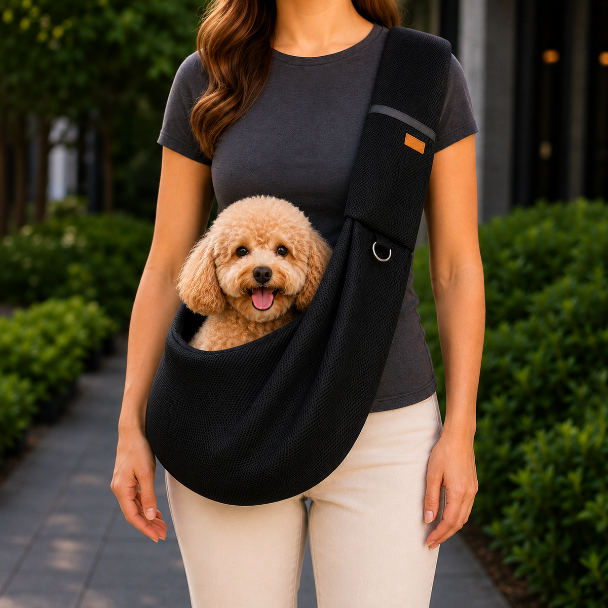 Crossbody Pet Sling Carrier for Small Dogs & Cats