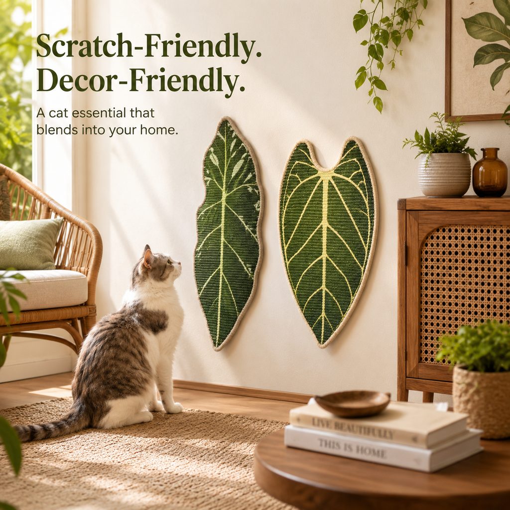 Botanical Sisal Cat Scratcher Mat for Walls & Floors